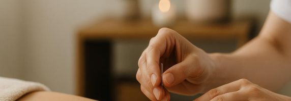 TCM Akupunktur - Nadelung Bein